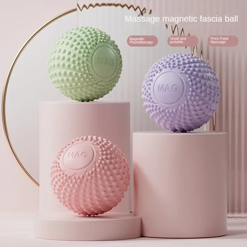 7Cm Magnetic Massage Ball Myofascial Release Ball Massager Spiky Roller Deep Tissue Trigger Point Muscle Recovery Pain Relief