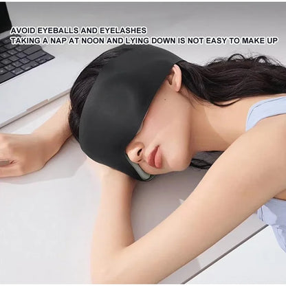 Weighted Sleep Mask with 360° Gravity Beads Full Blackout Breathable Eye Mask for Travel Office Nap Relaxing Pressure Sleep Mask